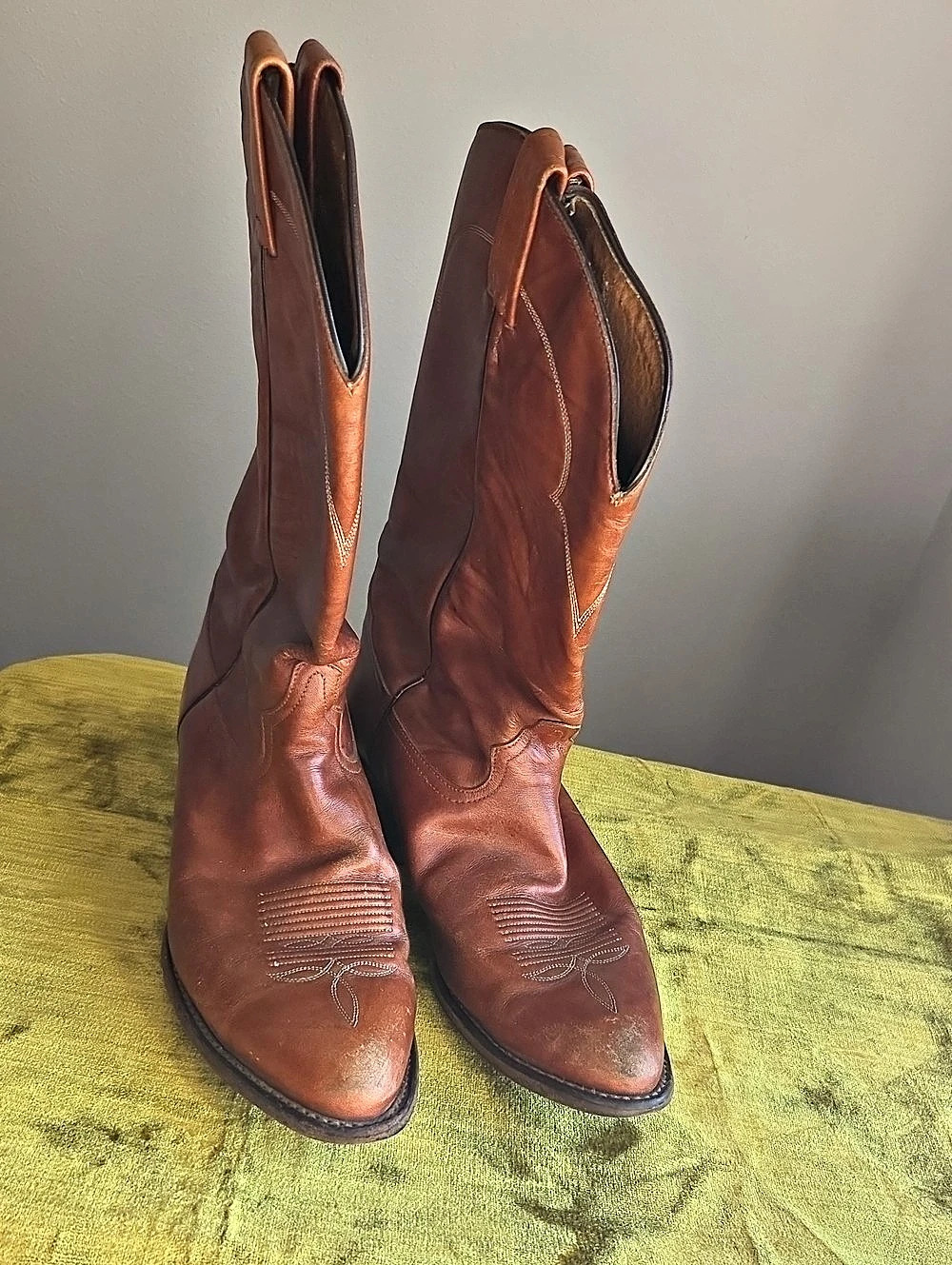Tony Lama Signature Series Western Leather Heeled Boots